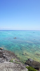 水平線と石垣島の海