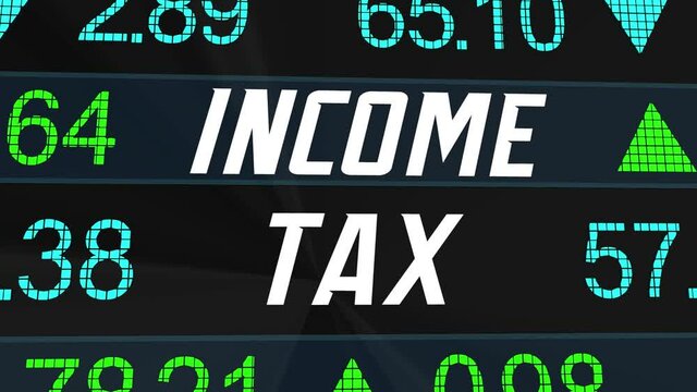 Income Tax Stock Market Capital Gains Investment Dividend Income 3d Animation