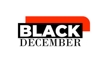 Obraz premium BLACK DECEMBER. year-end promotion label. for marketing after black friday. eps 10