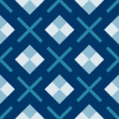 Abstract seamless geometric pattern of rhombuses and diagonals. Vector illustration
