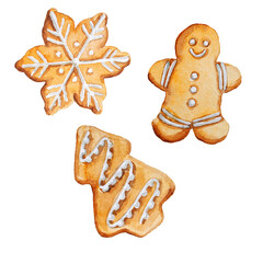 Watercolor Christmas Cookies