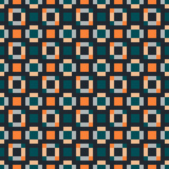 Abstract geometric pattern of squares. Seamless mosaic and tile. Vector illustration