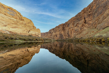 Colorado River Reflection Near Glen Canyon Dam In Arizona