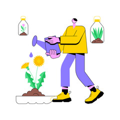 Upcycling abstract concept vector illustration. Creative reuse method, ecology recycling trend, waste materials, environmental value, converting products, reduce consumption abstract metaphor.