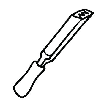 black and white chisel tool clip art preview