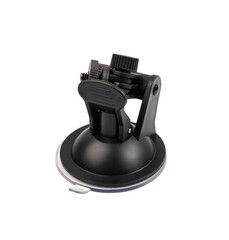 Car dashboard camera with suction mount isolated