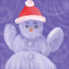Cute snowman illustration 