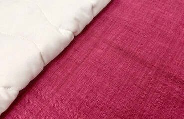 Two textures of different fabrics.