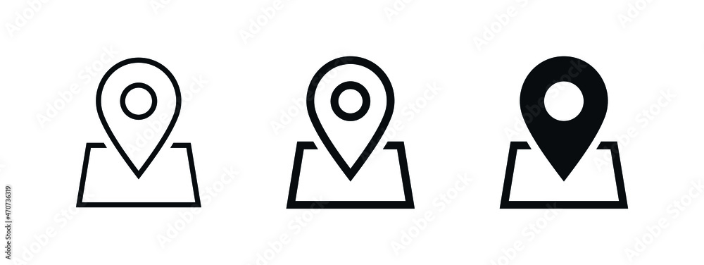 Poster Location pin icon, gps map pointer marker symbol