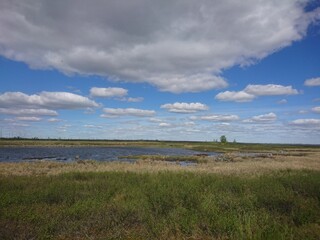 clouds over the river