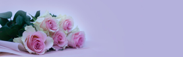 Obraz na płótnie Canvas Roses on a purple background