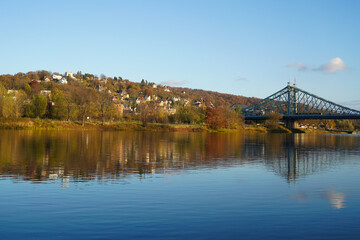 The Loschwitzer bridge in Dresden. It is called 