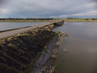 Obraz premium Bridge over National Route 51, Paso Piedras Dam.