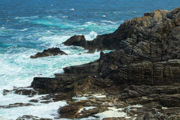 Rocky coastline of the most northerly point of Ireland - Malin Head