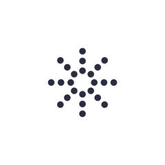 sun or light dot icon. Stock vector illustration isolated on white background