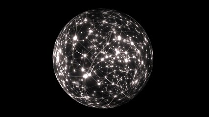 Abstract Plexus Technology Science on rotating sphere concept