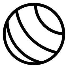 ball fitness icon with black outline style