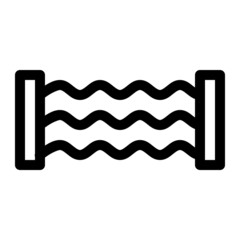 chest expander icon with black outline style