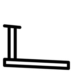 treadmill icon with black outline style