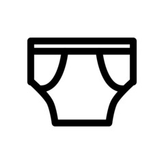 underpants icon with black outline style