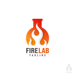 Fire Lab Logo Template
