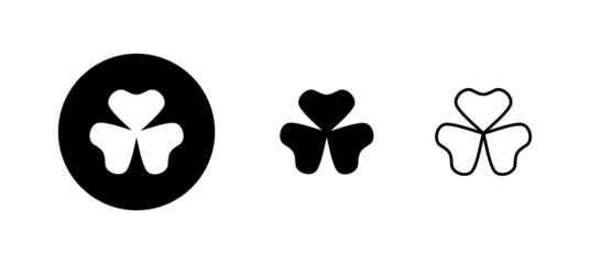 Naklejka na ściany i meble Clover icons set. clover sign and symbol. four leaf clover icon.