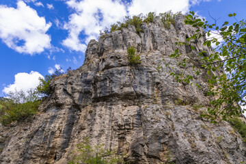 Mountain near Bacho Kiro cave in Bulgarka Nature Park on the northern slopes of the Balkan Mountains, Bulgaria