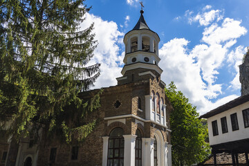 Fototapeta na wymiar Archangel Michael Church in Orthodox Dryanovo Monastery near Dryanovo town in Bulgaria