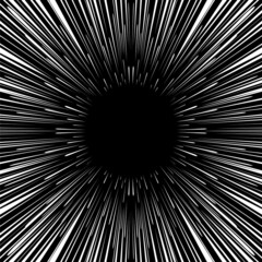 Space stars and light in speed. Tunnel.