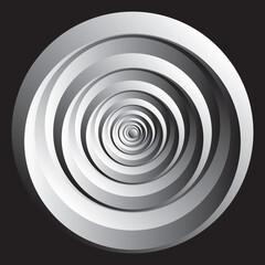 3D Spiral Design Element. Background vector image