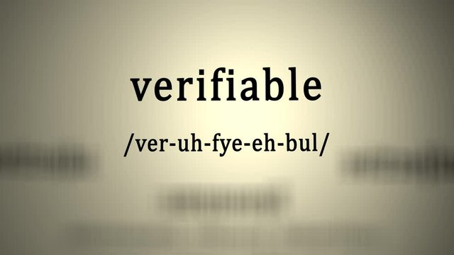 Definition: Verifiable 