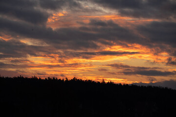 sunset in the mountains