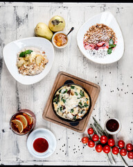 breakfast flatlay