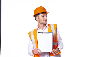 Engineer with documents working form of professionals