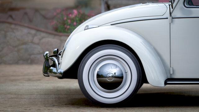 Volkswagen Beetlle in close details - 3D illustration, 22th Nov, 2021, Sao Paulo, Brazil