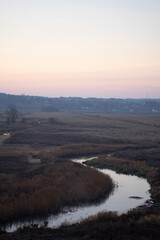 sunrise over the river