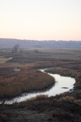 Fototapeta premium river in winter
