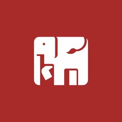 elephant simple logo. vector illustration for business logo or icon