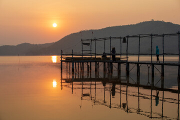 タイ国ペッチャブリー県ケーンクラチャン国立公園のダム湖