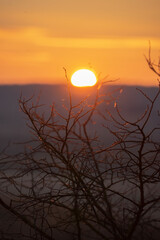 sunset over the river
