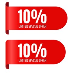 10 percent discount, Ten percent symbol discount, pack