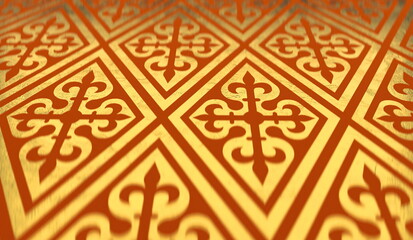 3d rendering of Chinese golden style classical auspicious pattern Chinese New Year background micro-lens. good luck. good fortune. spring festival scrolls