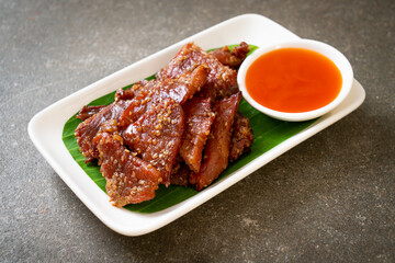 sun dried pork with sauce