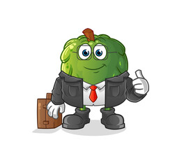 soursop office worker mascot. cartoon vector