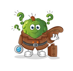 soursop detective vector. cartoon character