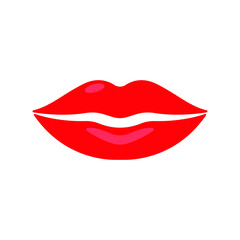 Lips icon design isolated on white background