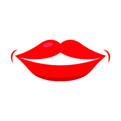 Lips icon design isolated on white background