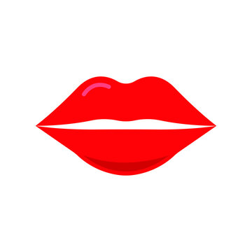 Lips icon design isolated on white background