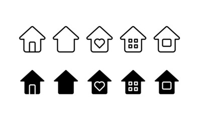 Home set. Dashboard, Home. Home vector