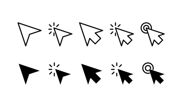Cursor set. Cursor, Touch. Cursor vector